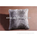 natural grey color chinchilla rabbit fur pillow for sofa